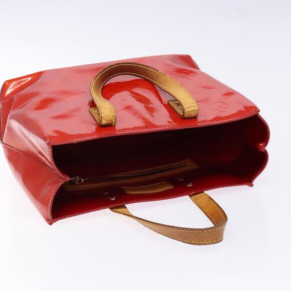 LOUIS VUITTON Monogram Vernis Reade PM Hand Bag Red Rouge M91088 - Picture 6 of 12